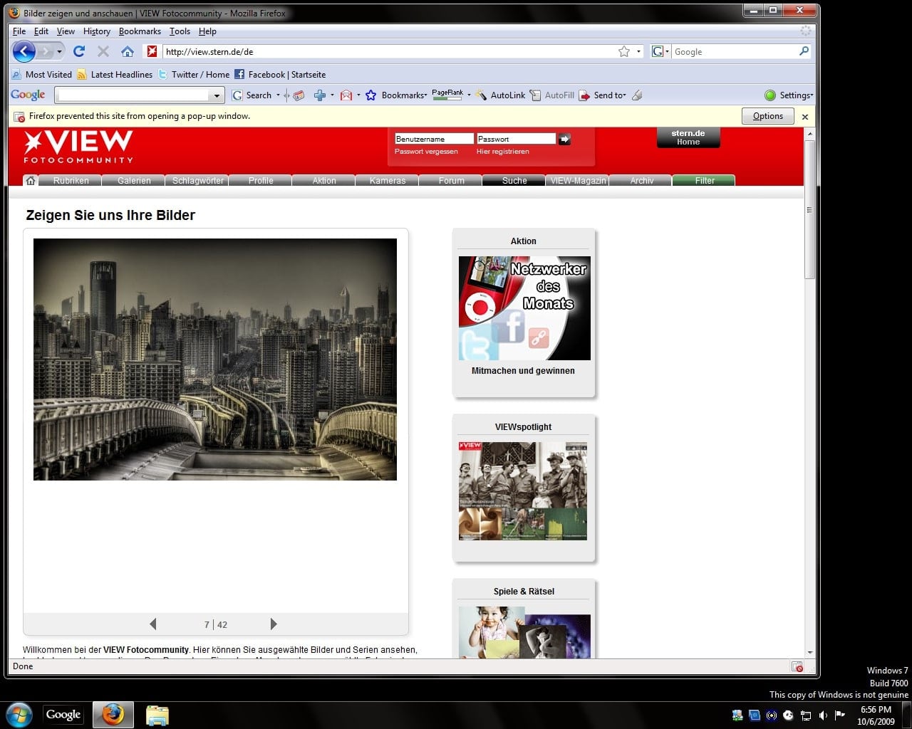 View Frontpage