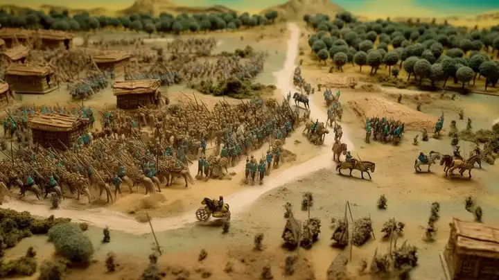 The Battle of Marathon between Athens and Persia