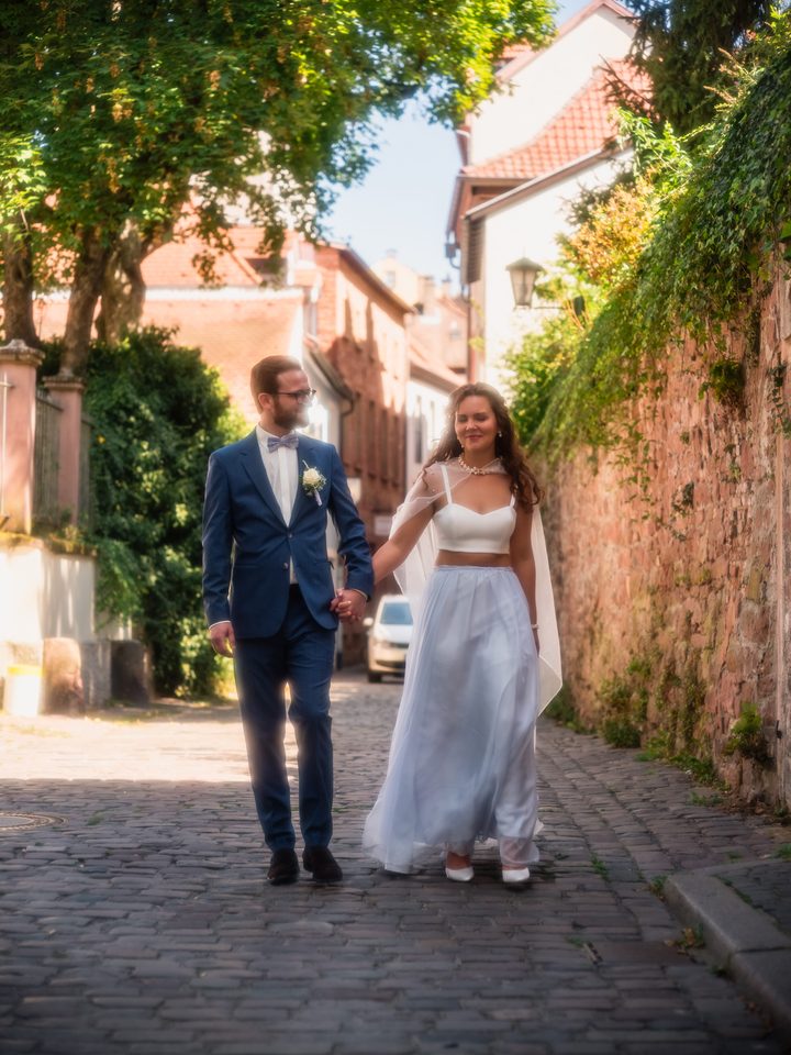 Hochzeit in der Heidelberger Altstadt, Päärchen in Altstadt