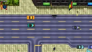 Top-Down Screenshot aus dem originalen GTA von 1997 auf PC