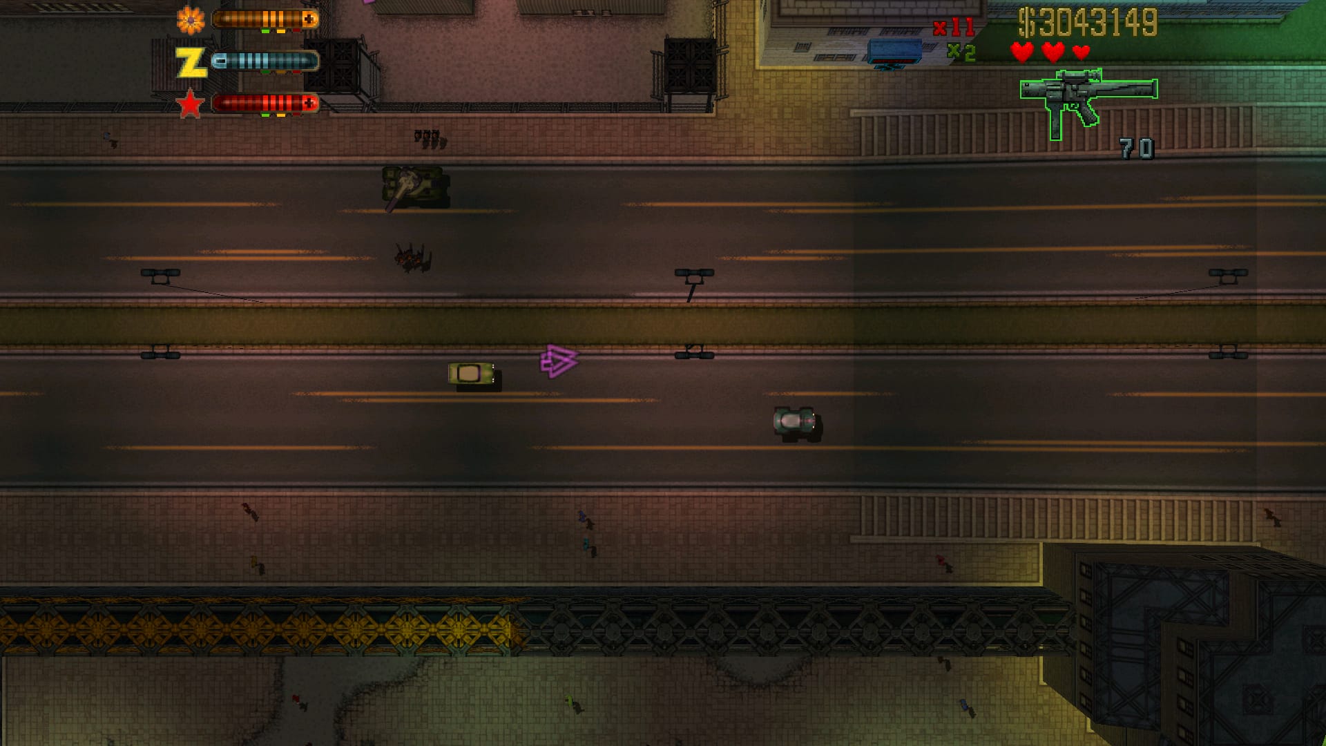 Screenshot aus Grand Theft Auto 2 (GTA 2) auf der Dreamcast, 2000