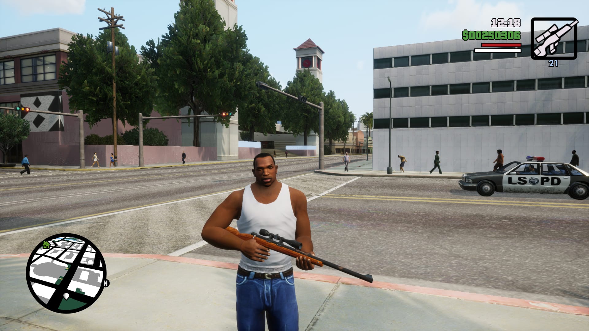 Grand Theft Auto San Andreas Screenshot auf Xbox, Veröffentlichung 2005