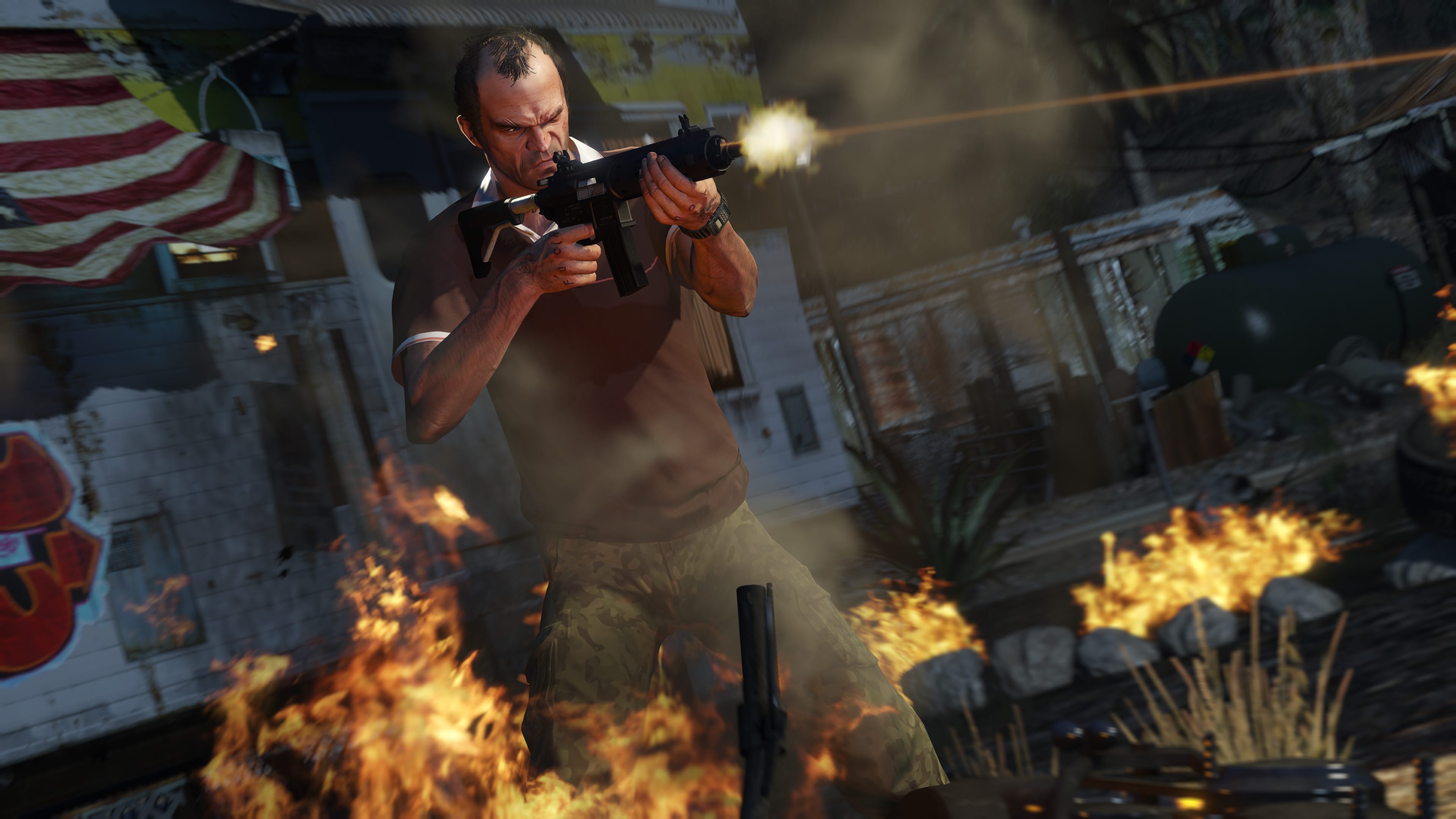 Grand Theft Auto V Action-Screenshot, PS3, PS4 und PS5 Version, Release 2013