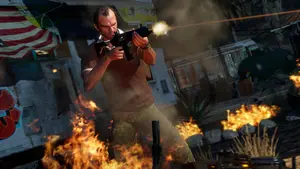 Grand Theft Auto V Action-Screenshot, PS3, PS4 und PS5 Version, Release 2013